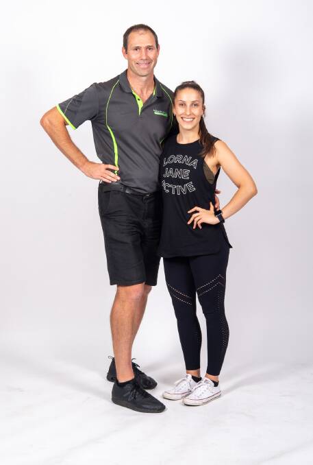 CONTEMPORARY CONCEPT: Mark Hilton and Meegan Strauss have come up with an initial plan for their routine in Stars of the Border Dance for Cancer. Picture: DIRK WALLACE