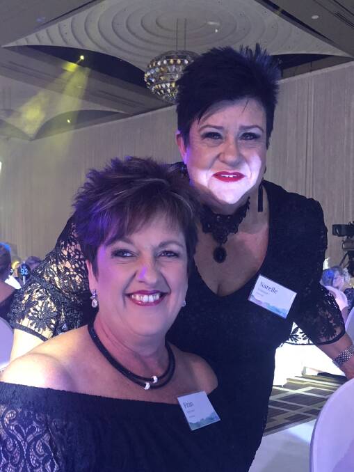 NETWORK SUCCESS: Fran Wernert and Narelle Robinson enjoy a Ray White awards night in 2018.