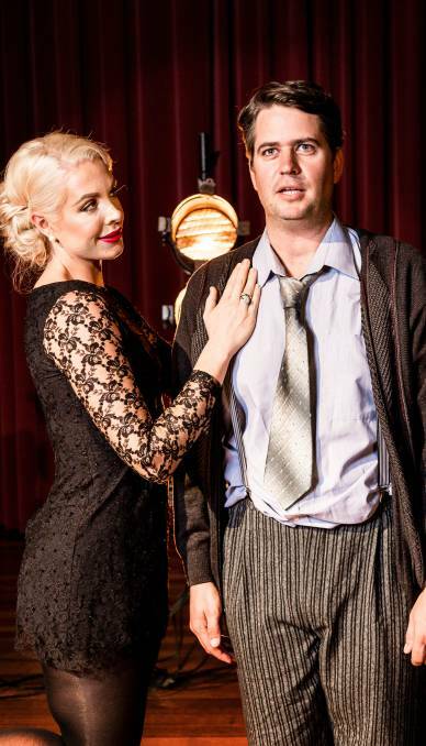 PURE HEART: Olivia Aughton (Roxie Hart) with Matt Gill, who plays her loving but gullible husband Amos Hart in Chicago. Picture: ROB LACEY PHOTOGRAPHY