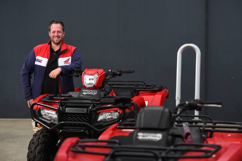 SAFETY CHANGES: Blacklocks Motorcycles Lavington sales manager Aidan Robertson says the demand for quad bikes has risen steeply in recent months. Picture: MARK JESSER