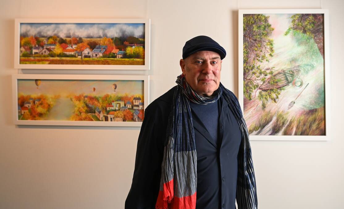 CREATIVE CURRENTS: Peter Caddy's landscapes, now on display at Albury's Art Partners Australia, have been influenced by France's pandemic experience. Picture: MARK JESSER