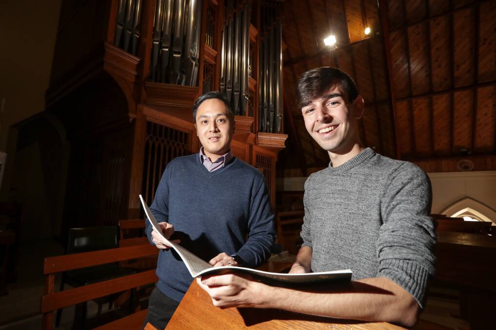 COLLABORATION: Border organist James Flores will perform with Murray Conservatorium Choir conductor Jeff Mosher. Picture: JAMES WILTSHIRE