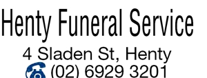 Henty Funeral Service 
4 Sladen St, Henty
 
 (02) 6929 3201