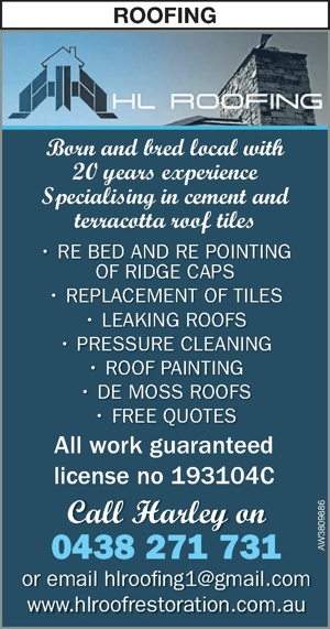 Building ROOFING Born and bred local with 

20 years experienc