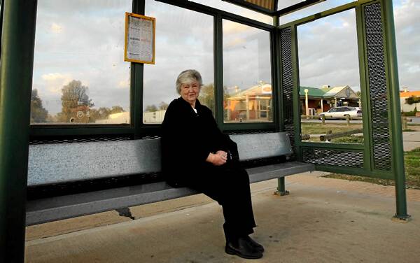Isabel Strachan hopes her bus stop will stay. Picture: PETER MERKESTEYN