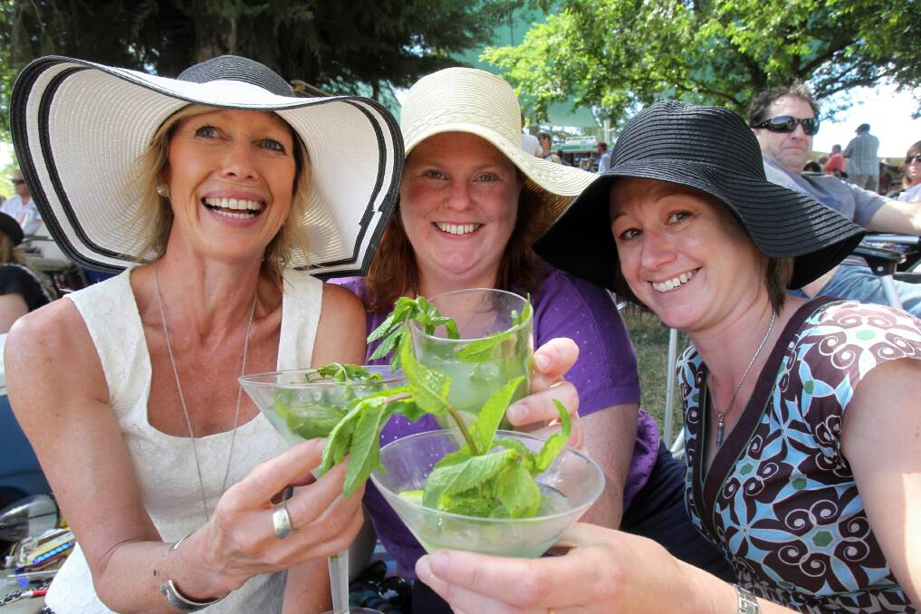 A mojito cocktail kicked the day off in fine fashion for Liz Wilkinson, Madeleine Quirk, and Jo Houston. 
