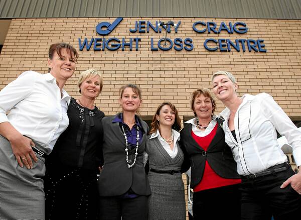 Sharon Koschel, Elizabeth Gaylard, Cathy Hurst, Eve Howell, Shirley Williams and Karen Horsell in front of the Jenny Craig building that will be demolished as part of the Volt Lane car park redevelopment. Picture: JOHN RUSSELL