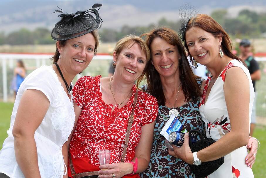Elise Hill, of Cudgewa, Kim Beer, of Towong, Vanessa Bardrick, of Corryong, and Claudia Byrne, of Tintaldra, at the Towong Cup.