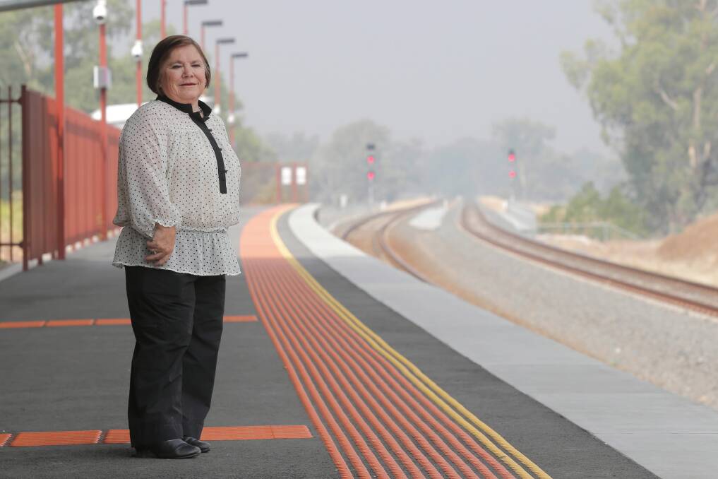 Di King is representing Wodonga on a V/Line group aimed at hearing the concerns of passengers. Picture: TARA GOONAN