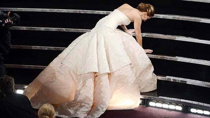 Stair stack ... Jennifer Lawrence.