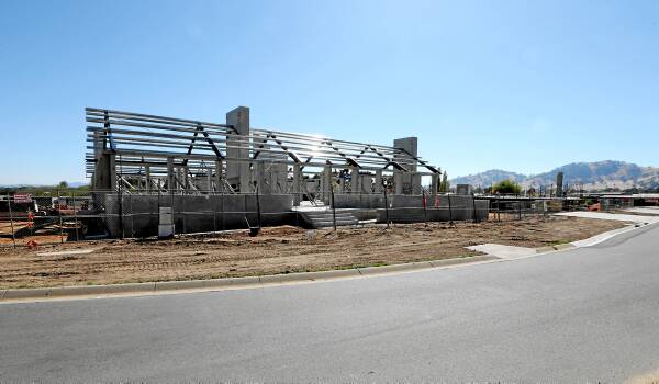 Construction continues on the Quest Apartments and tavern development. Picture: KYLIE ESLER
