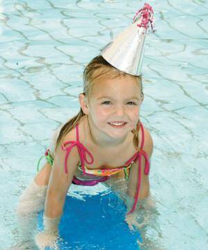 Molly Crofts, 3, at the Albury pool which will be open today from 9am to 6pm. Picture: RAY HUNT