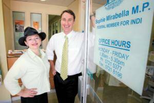 Member for Indi Sophie Mirabella has a new electorate officer, police officer Tony Blucher. Picture: MATTHEW SMITHWICK