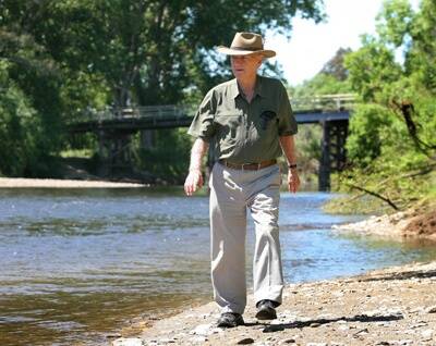 Ken Nankervis reflects on his life and its inexorable links with the Murray River as he strolls along the bank below the Towong bridge.