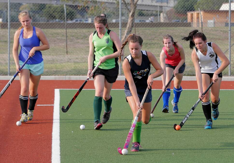 Holly Shepherd, Chelsea Fellows, Ashleigh Gould, Jaidyn Hamilton and Maddie Snell, are in the Strikers under 17 squad of 20. Pictures: TARA GOONAN