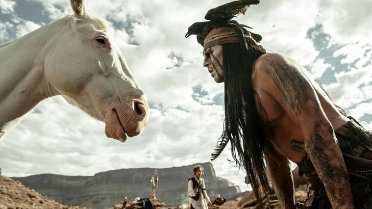 Johnny Depp knows not to look a gift horse in the mouth, but with <i>The Lone Ranger</i> he's been saddled with a dud. Photo: Peter Mountain