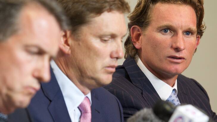 James Hird, right, fronts the media on Tuesday. How could he not have known?