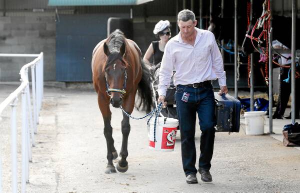 THE AGONY: Shattered Benalla trainer Peter Donnelly leaves the track Picture: JOHN RUSSELL
