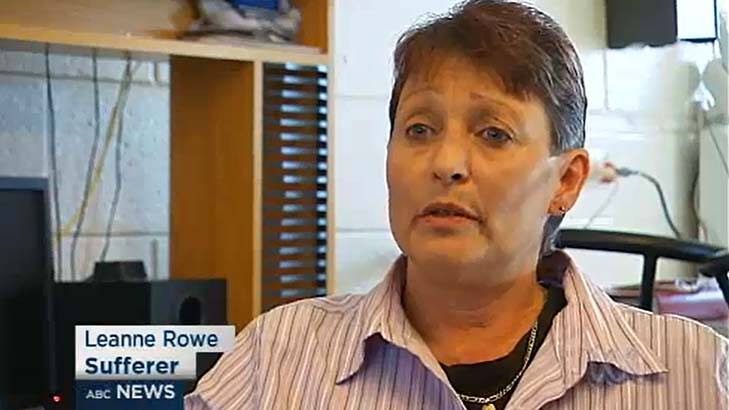 Leanne Rowe: suffered a head injury. Photo: Screen grab, ABC News