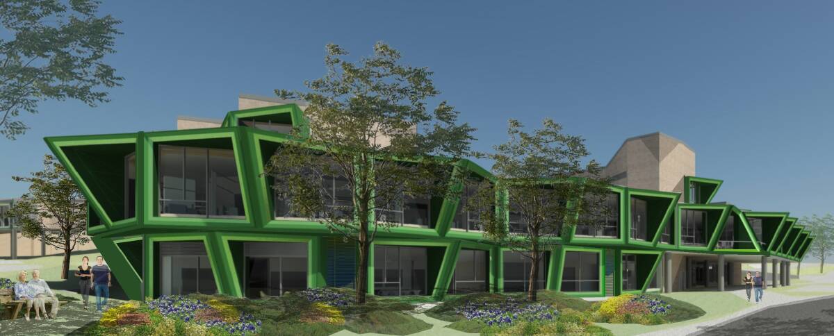 An architect’s image of the proposed Albury Wodonga Regional Cancer Centre that should be finished by late 2015.