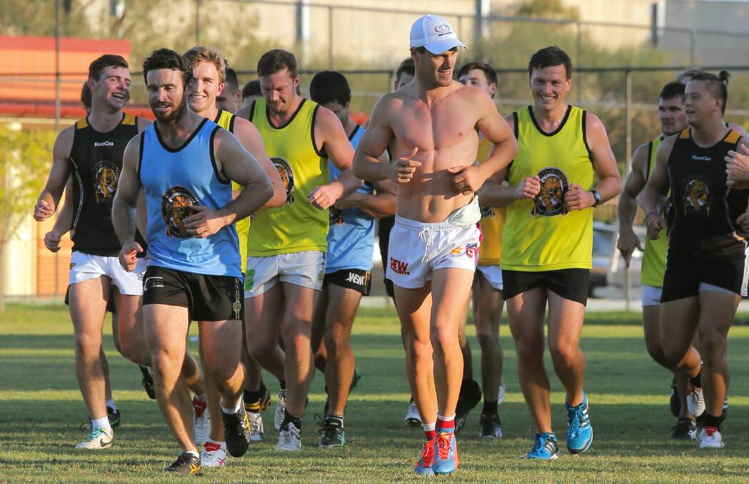 Former SANFL star Brayden O’Hara, in white cap, should be one of the recruits of the season. Picture: TARA GOONAN