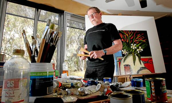 Alan Phillips is upset at what he says is censorship of his work and has withdrawn from an exhibition at the Arts Space Wodonga. Picture: JOHN RUSSELL
