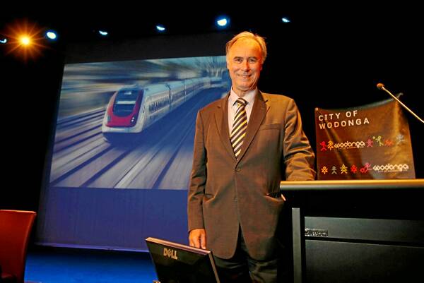 John Alexander predicts massive growth in regional cities such as Albury- Wodonga if the high-speed rail project went ahead. Picture: MATTHEW SMITHWICK