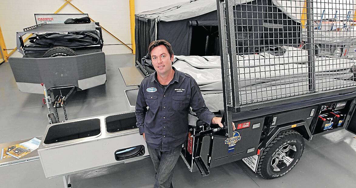 Nick Edwards has turned a hobby into a full-time job with his camper trailers. Picture: DAVID THORPE