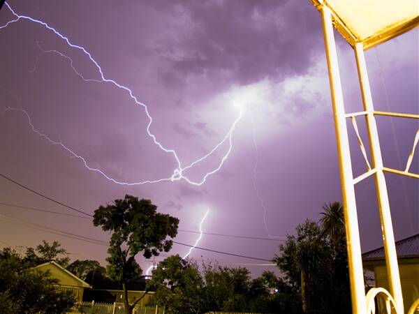 Amateur photographer Sam Terrell, captured this image of the storm over Albury on Thursday night.