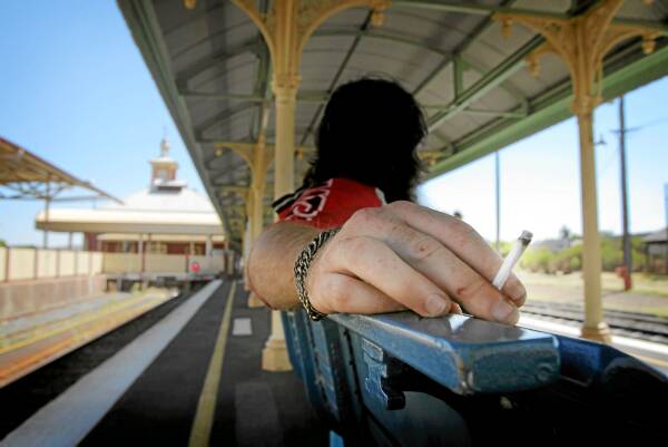 Smoking is now banned in NSW at public places including train stations. Picture: TARA GOONAN