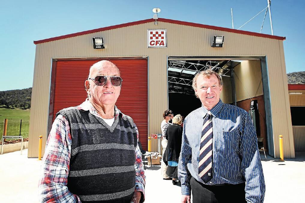 lJack Elliott and Bruce Morrison and the new station. Picture: MATTHEW SMITHWICK