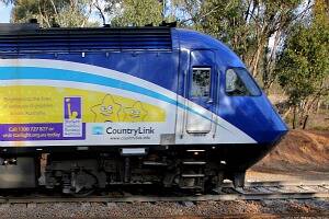 The XPT from Sydney makes its way to Melbourne yesterday afternoon. Picture: DAVID THORPE