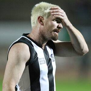 Jason Akermanis playing for the Murray Magpies.