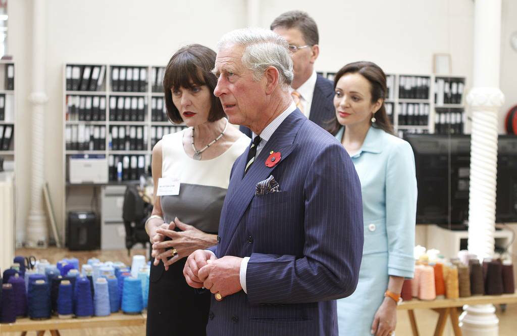 Prince Charles, Prince of Wales visits the Australian Tapestry Workshop in Melbourne, Australia.
