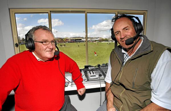 OAK FM commentators Des Lonergan and Ian Gambold are facing uncertainty. Picture: GLENN HENDERSON