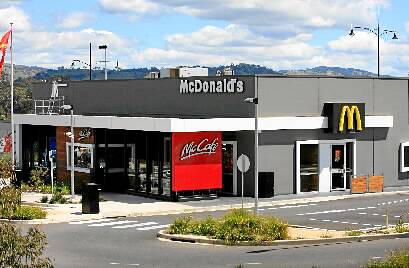 The McDonald’s store at the Wodonga Homemaker centre.