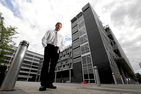 Steven Swann at the Volt Lane car park, which opened a year ago. Picture: JOHN RUSSELL