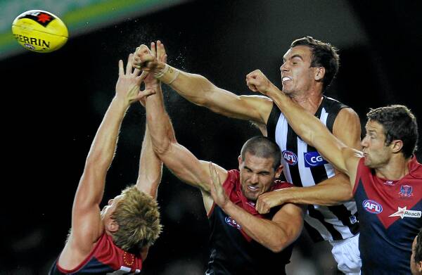 Jon Ceglar, pictured playing for Collingwood, has received an AFL lifeline after being picked up by the Hawks. Picture: GETTY IMAGES