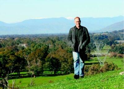 ABOVE: Richard Hughes is part of the team that will develop land around Huon Hill.
LEFT: Draft plans for the estate.
RIGHT: The view from a section of the future estate. Pictures: RAY HUNT