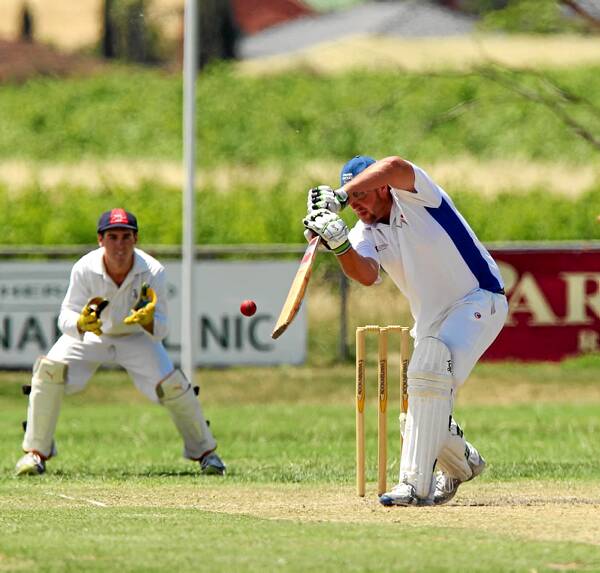 Corowa’s Luke Meville is out, caught behind by Rutherglen’s Sam Stewart, off the bowling of Nathan Thomas. Pictures: MATTHEW SMITHWICK