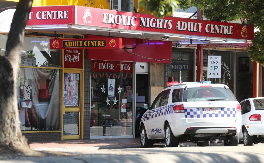 The early morning robbery on Saturday was the third attack on Erotic Nights in four months. Picture: JOHN RUSSELL
