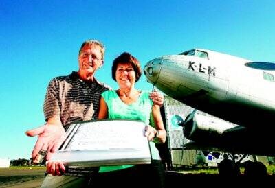 Roel and Vera van Beurden display the donated items. Picture: NIC GIBSON