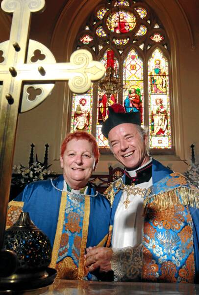 Mother Bethley Sullivan and Archdeacon Peter MacLeod-Miller. Picture: PETER MERKESTEYN