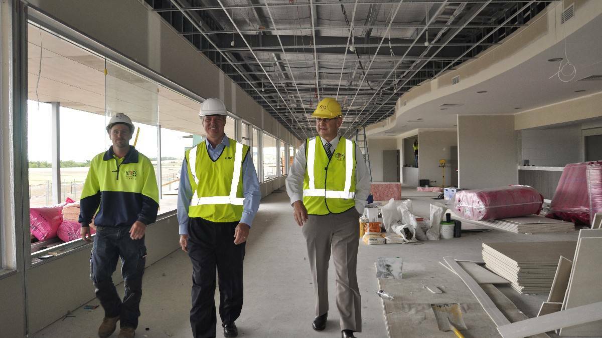 GOULBURN POST: Mayor Geoff Kettle is given a guided tour of Goulburn’s new Multi-Function Centre. 