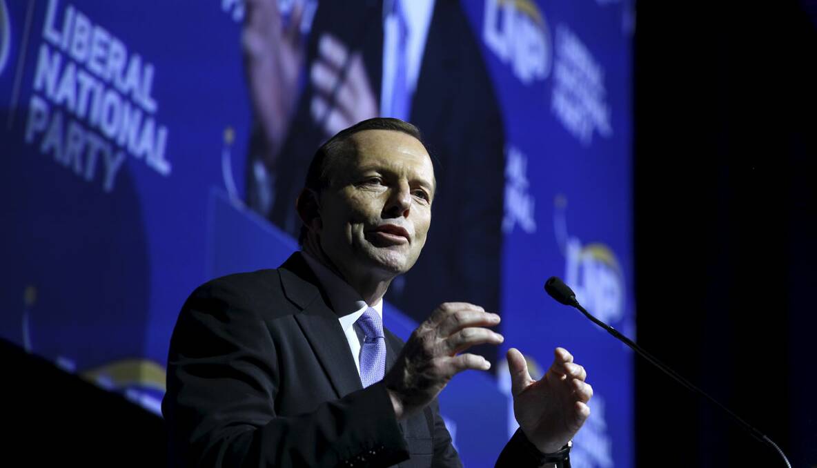Tony Abbott at the LNP Convention at the RNA showgrounds, Brisbane. Photograph taken by Michelle Smith. 