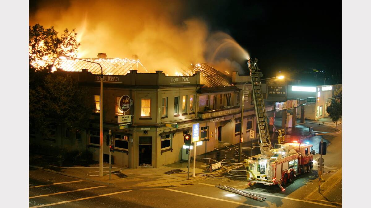 The Albury Terminus Hotel fire in January 2005 resulted in the complete destruction of the historic site. A discount liquor outlet now occupies the site. Picture: Damian Baker