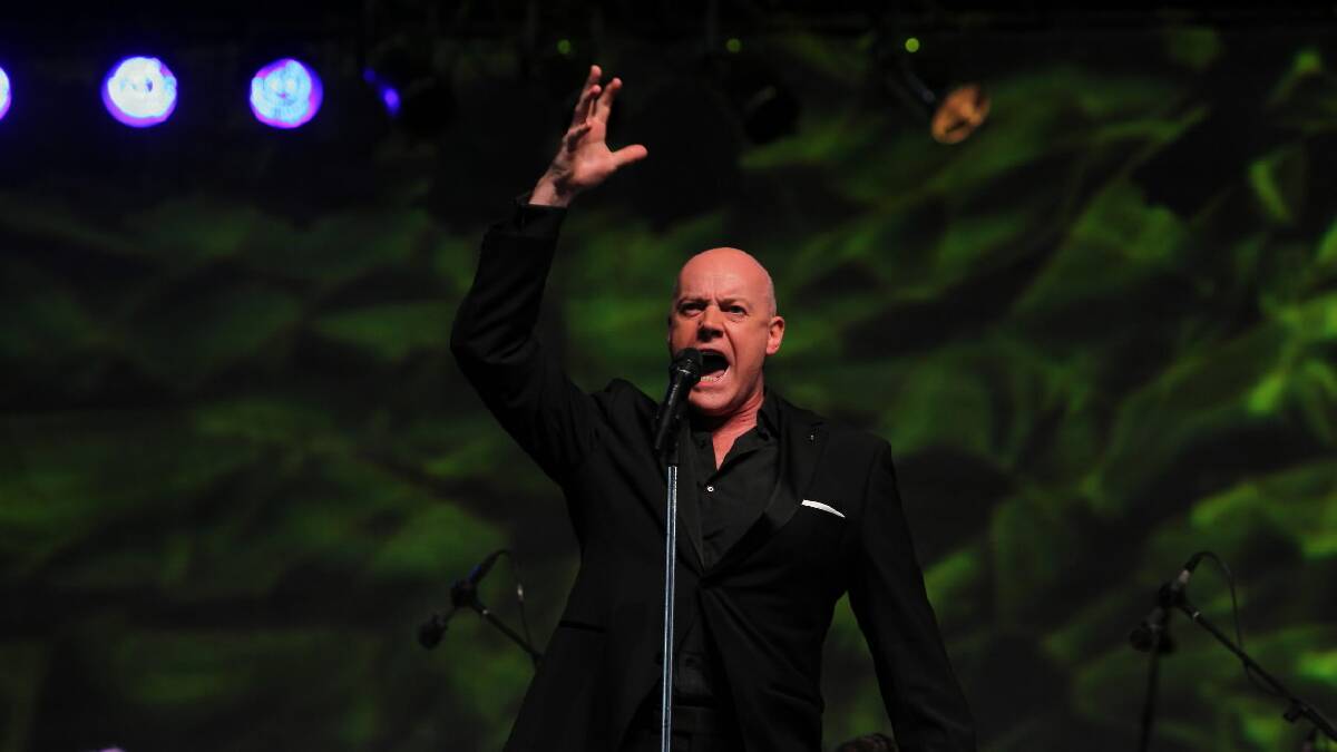 Singer Anthony Warlow on stage at Opera in the Alps.