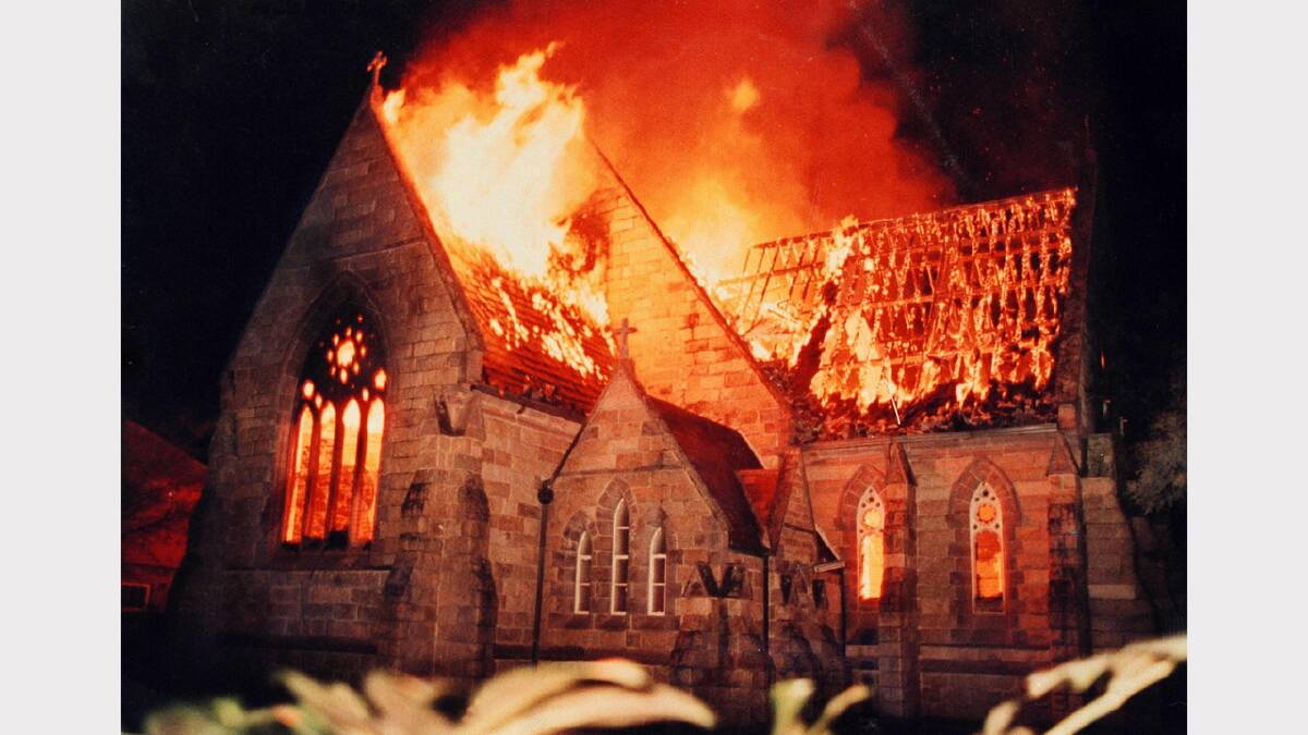 Albury's St Matthews Anglican church was razed following a fire in September of 1991. It was fully restored to its former state.