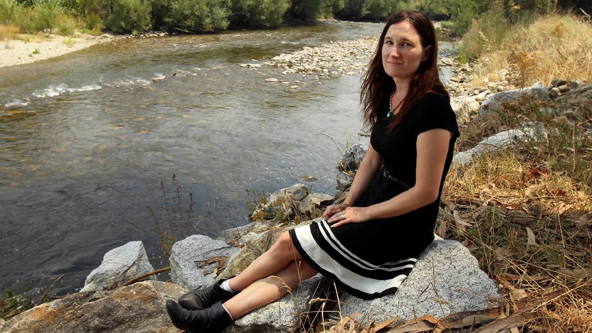 "I am so happy to be alive": Sonya Osten almost drowned in the Kiewa River last week. Picture: MARK JESSER