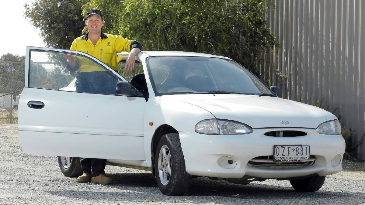 “Everyday when you pick up the paper you see burnt-out cars. I’m one of the lucky ones.” Tony Saunders, of Baranduda, was very pleased to have his car returned yesterday after it was stolen on Monday night. Picture: TARA GOONAN
